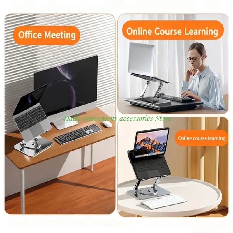 Supporto per laptop desktop 97QB con design pieghevole a due regolazioni per riduzione del calore