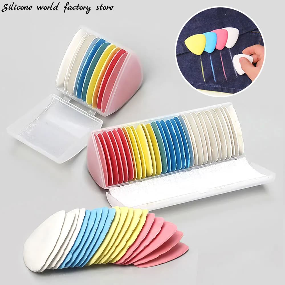 Silicone Mondo 10/30 pz/set Colorato Sarto Gesso Tessuto Marker Gesso Fiocchi Abbigliamento Strumento di Cucito FAI DA TE Accessori Per Il Cucito