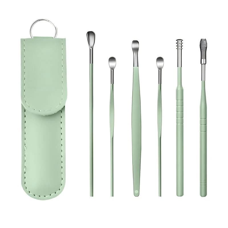 6-in-1 Ear Cleaning Tool Set, Stainless Steel Ear Pick, Massage Ear Cleaning Tool, Earwax Cleaning Tool