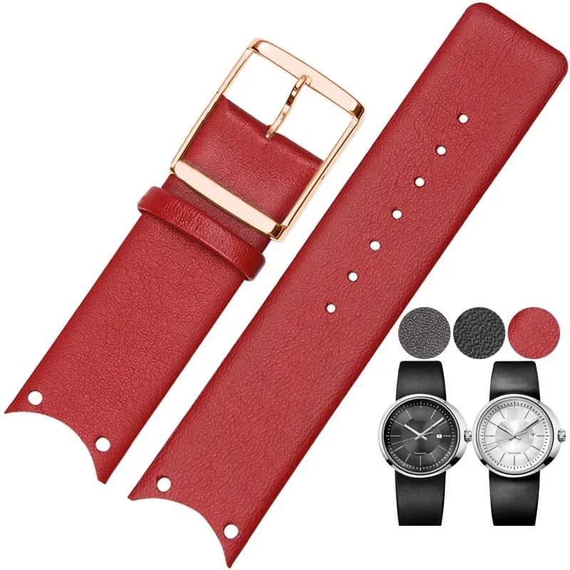 Cinturino in vera pelle per serie CK KOV231 KOV232, cinturino per orologio in pelle di vacchetta ultrasottile con bordo curvo speciale per uomo e donna 22mm