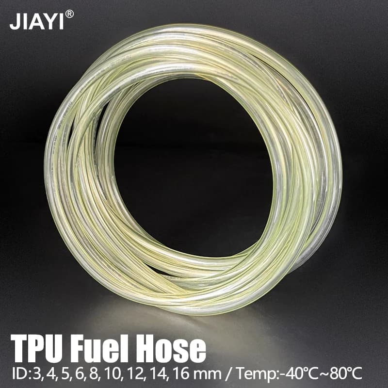 Tubo Carburante in TPU Anti-perdita 50cm/1M/2M/3M ID 3-16mm, Anti-invecchiamento, Durevole, Resistente all'Olio, per Utensili Fai-da-te, Attrezzi da Giardino, Motoseghe