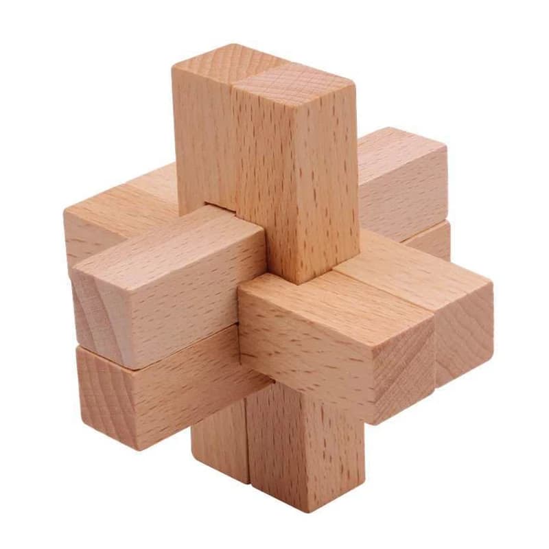 Puzzle Luban in legno per adulti Bambini Sblocca Giochi di interblocco Divertimento Sfida IQ Formazione logica Rompicapo Giocattoli educativi