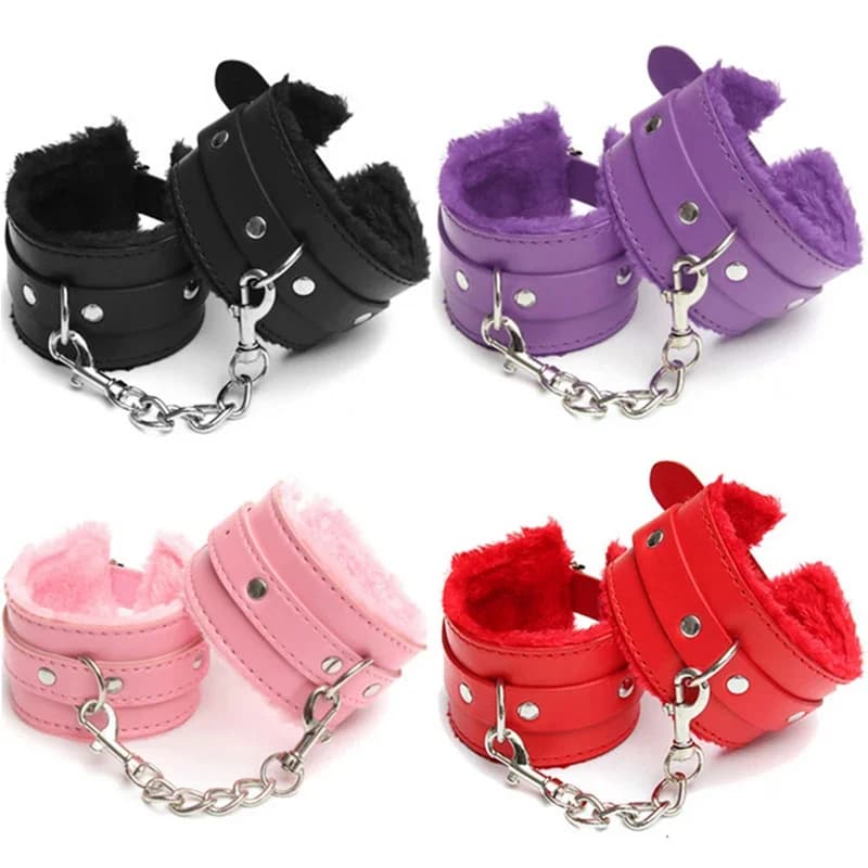 Manette SM, Cavigliere, Restrizioni BDSM, Manette Morbide in Peluche, Gioco per Adulti 18+, Giocattolo Erotico per Coppie, Articoli per il Sesso