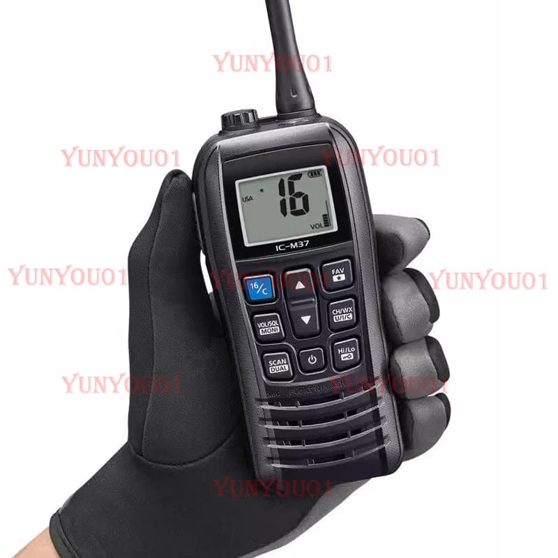 IC-M37 Radio marina Walkie Talkie IC M37 Marittimo VHF Ricetrasmettitore galleggiante portatile portatile