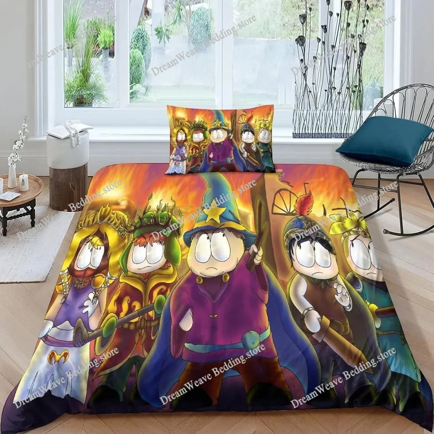 Squisito Set di Biancheria da Letto con Stampa Digitale 3D South Park, Copripiumino e Trapunta, Regalo per Ragazzi e Ragazze 741