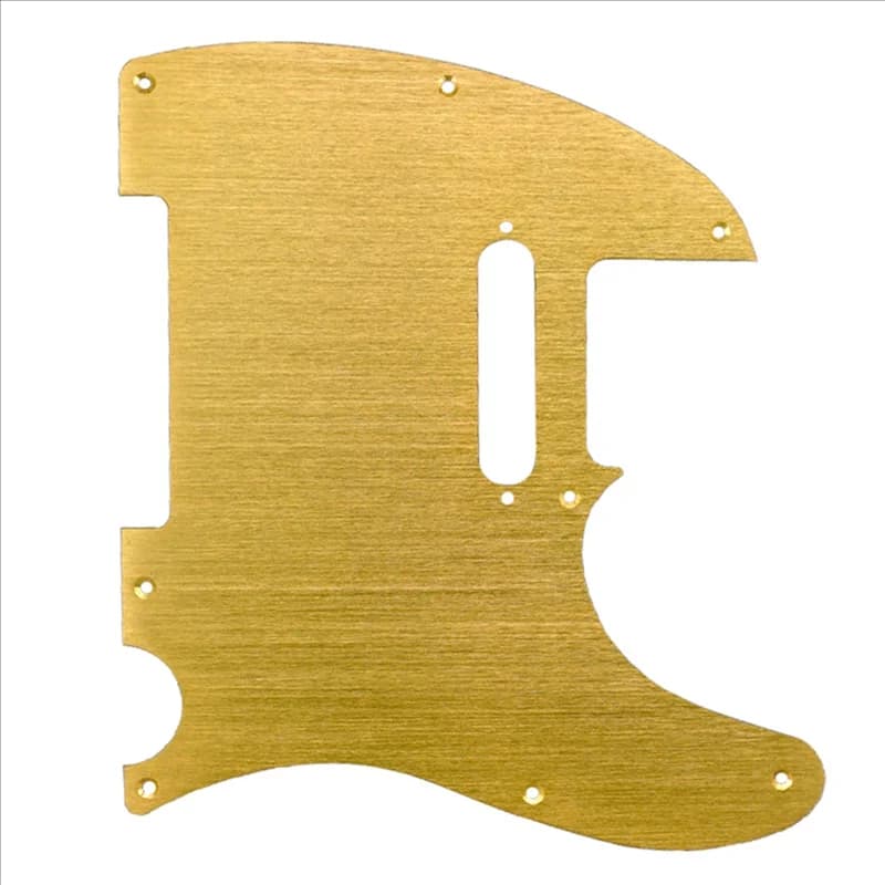 B72A 2X Battipenna per chitarra Tele dorato a 8 fori Pick Guard in metallo per sostituzione battipenna Telecaster standard