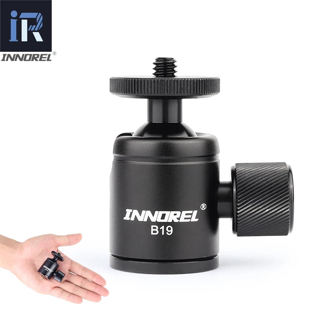 B19 Mini testa a sfera per treppiede per telefono cellulare Smartphone Testa per treppiede in lega di alluminio per fotocamera leggera con selfie stick
