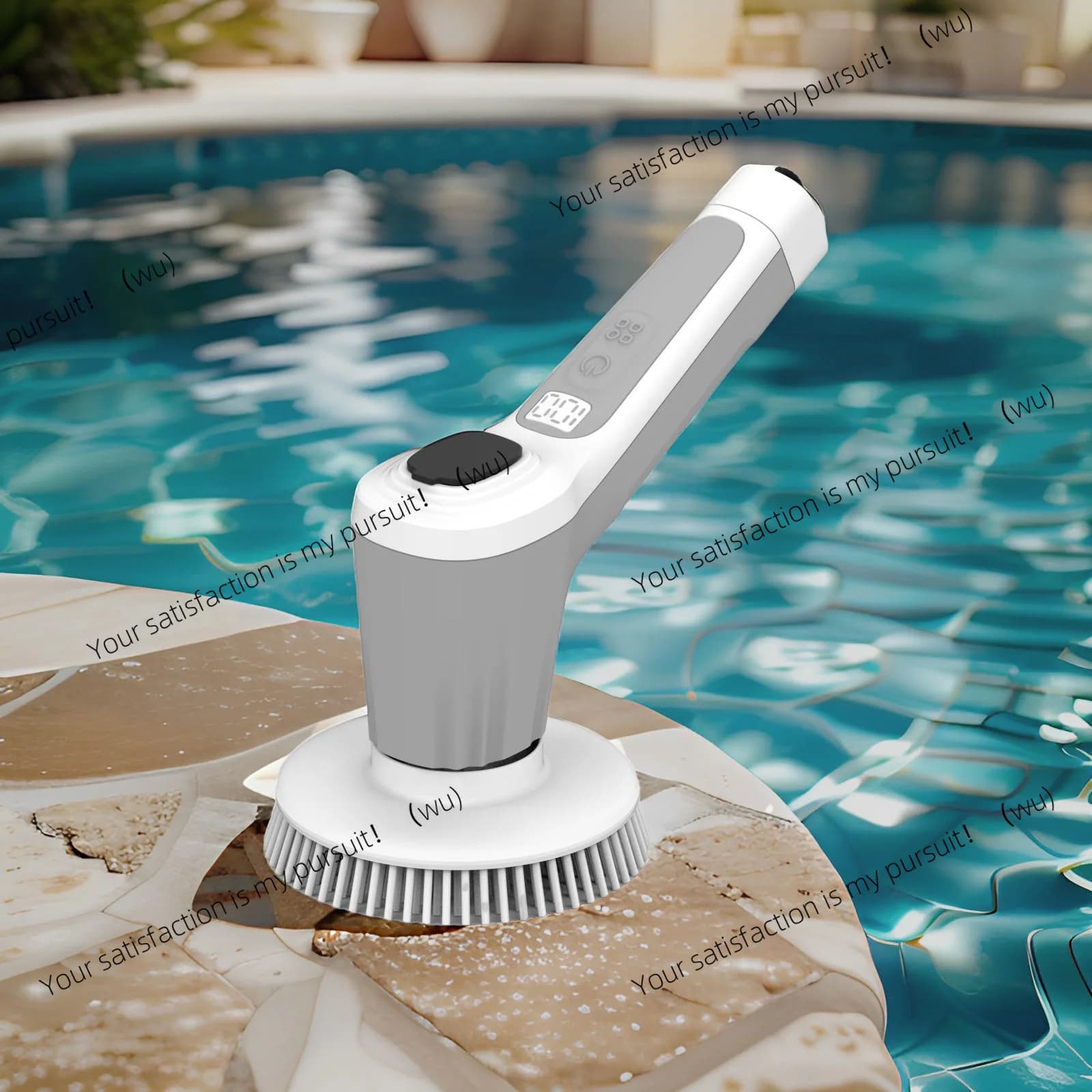 Spazzola per pulizia elettrica Strumento per la pulizia dell'acquario Spazzola elettrica per acquario Strumento per la pulizia del bagno della cucina impermeabile IPX8