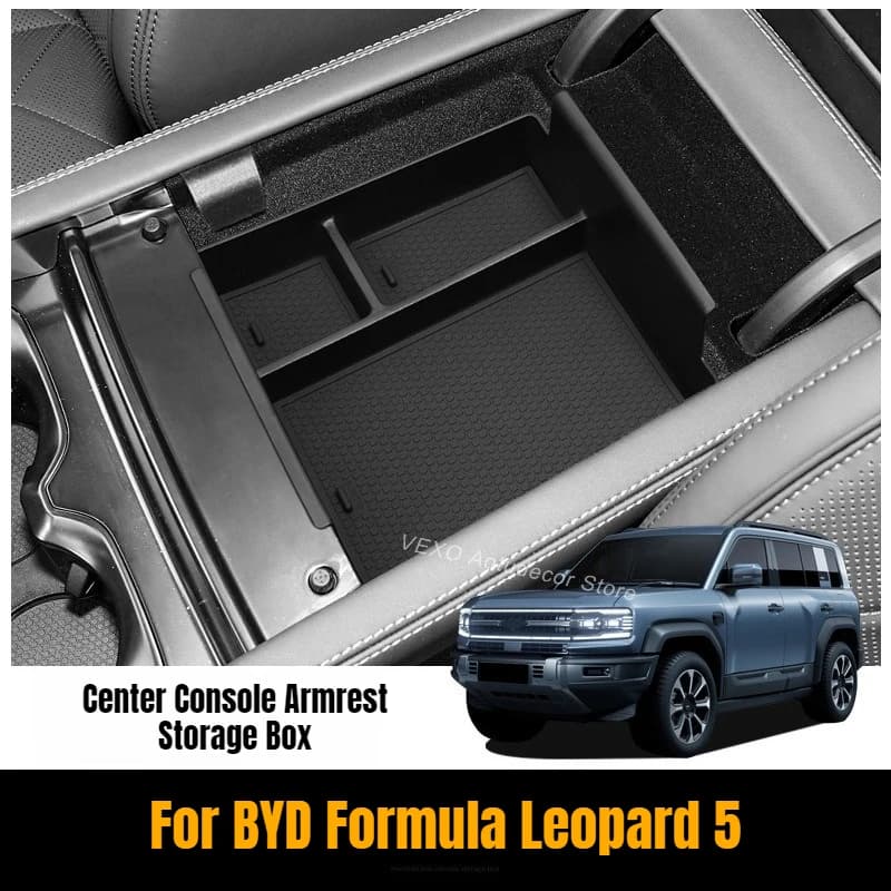 Per BYD Formula Leopard 5 2025: Scatola portaoggetti per bracciolo console centrale, organizer interno per bracciolo, custodia per auto elettrica, per riporre e organizzare