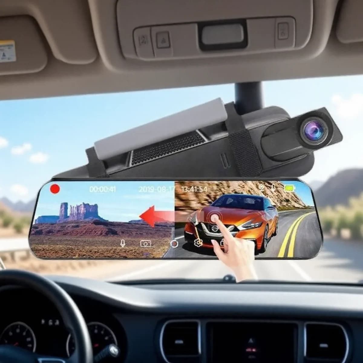 Dash Cam Touch Screen WiFi 4K Double Cameras Front Parking Monitor Rear 24 Hours DVR Automatic streaming media recorder