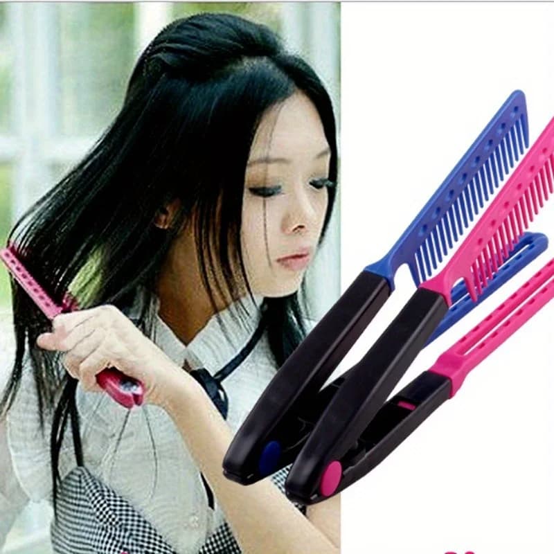 Pettine pieghevole a V per stirare i capelli, spazzola per lo styling e la cura dei capelli da salone