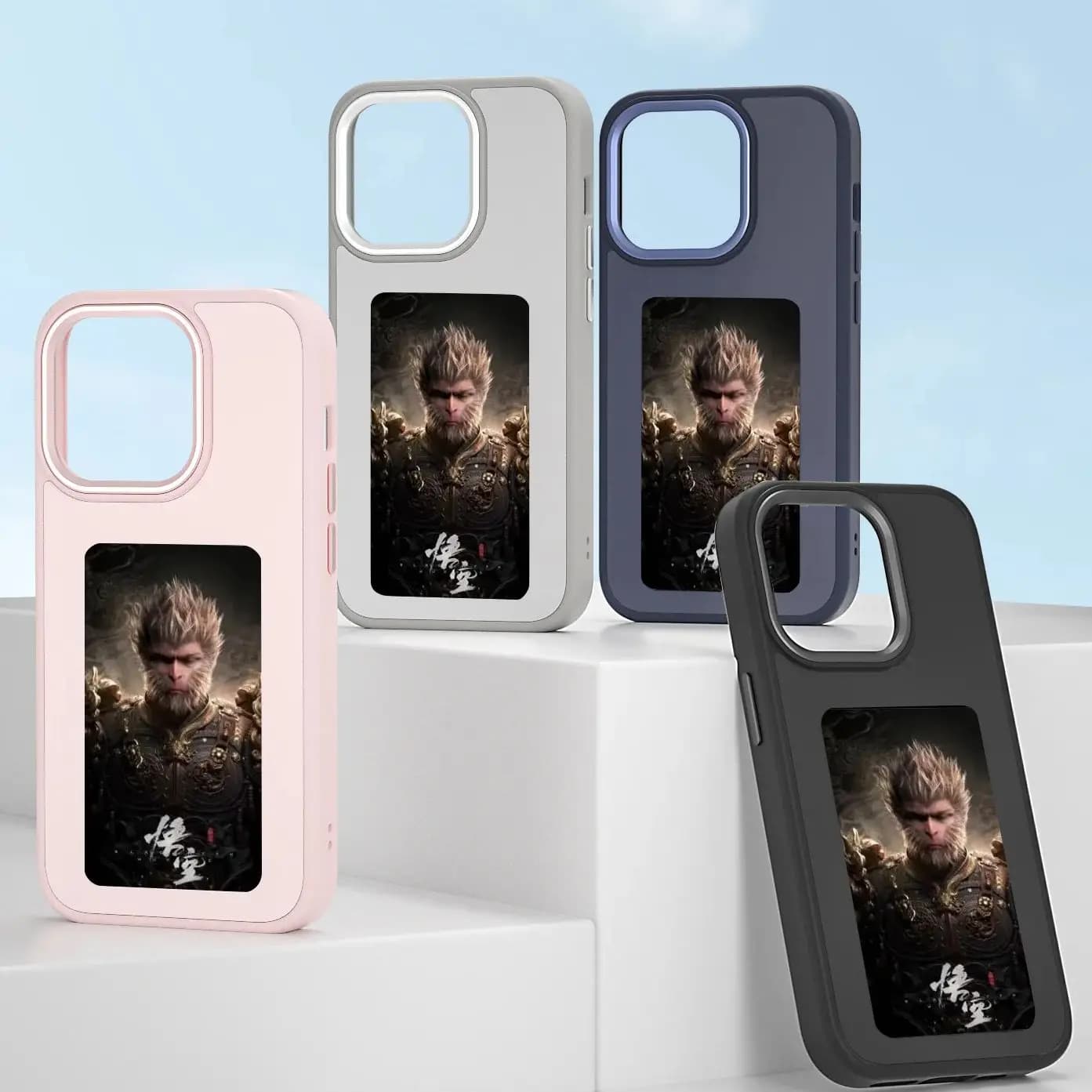 Custodie per smartphone con funzione NFC per iPhone 15 14 13 12 Pro Max Schermo a inchiostro Cover per telefono fai-da-te con protezione posteriore Fundas Batteria gratuita