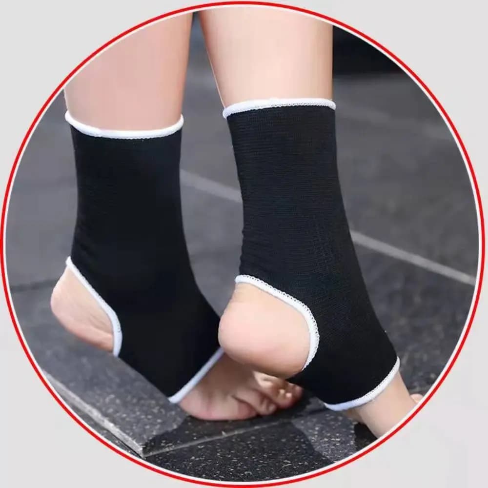 Ginocchiere in cotone poliestere di sicurezza sportiva Gomitiere elastiche nere con supporto per caviglia unisex