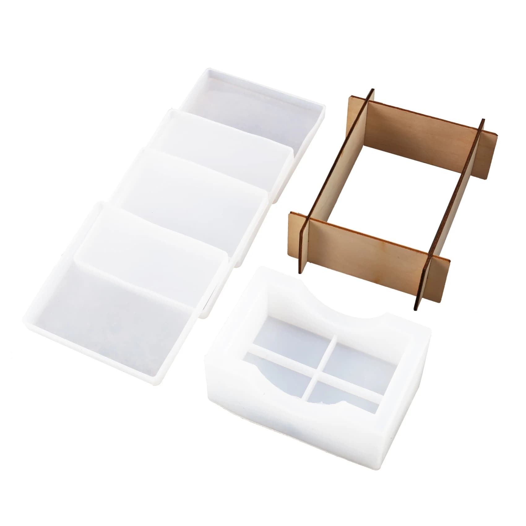 AA94-Square Resin Molds, Thickening Silicone Coaster Epoxy Molds Coaster Molds For Resin Casting, Cups Mats, Home Decoration
