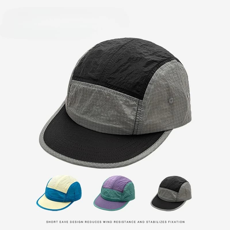 Cappellino da baseball ad asciugatura rapida, traspirante, impermeabile, anti-UV, con blocchi di colore, cappello sportivo