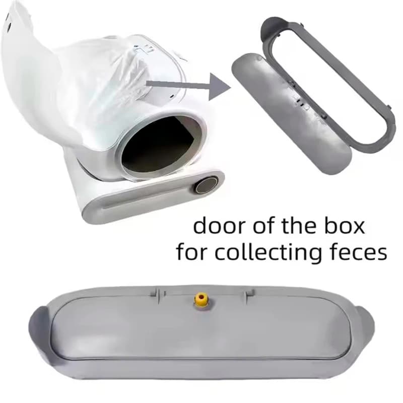 TONEPIE Accessori per lettiera automatica per gatti Capsula inferiore Foro di ventilazione Porta del bidone con tappo in gomma per la sostituzione della lettiera per animali domestici