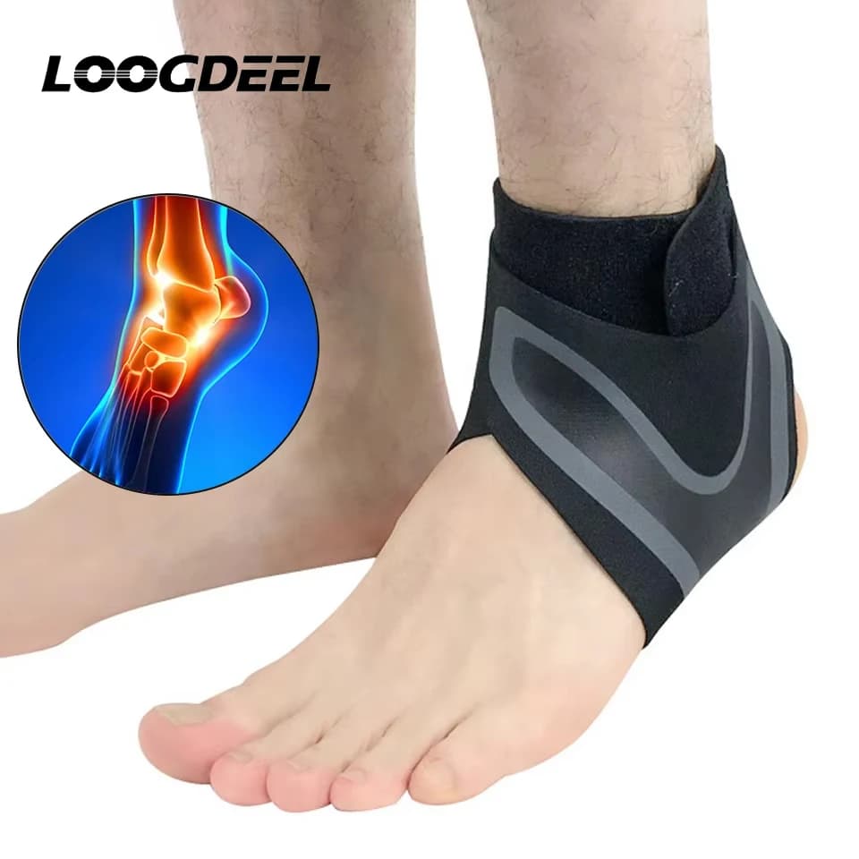 LOOGDEEL 1 Pezzo Supporto Elastico per Caviglia da Palestra, Protezione per Piedi e Gambe, Fascia per Pesi, Ideale per Basket e Allenamento