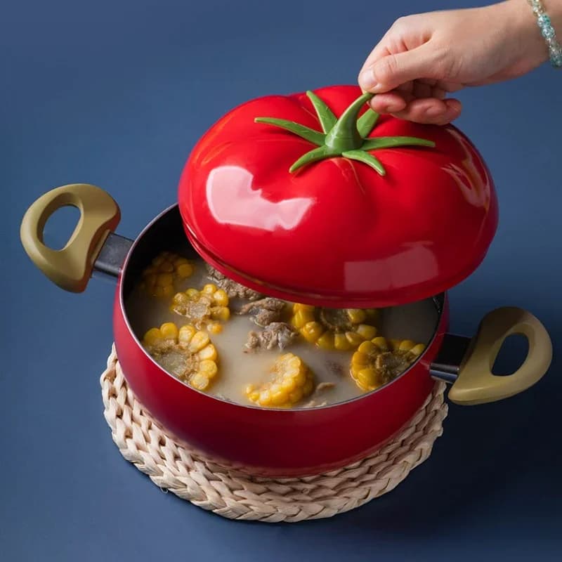 Korean fruit style soup bowl aluminum non-stick pan milk baking pan Cooking pots Gas induction cooker suitable