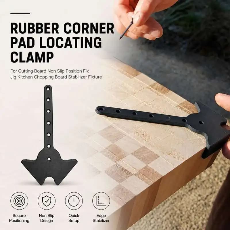 Rubber Corner Pad Locating Clamp For Cutting Board Non Slip Position Fix Jig Kitchen Chopping Board Stabilizer Fixture