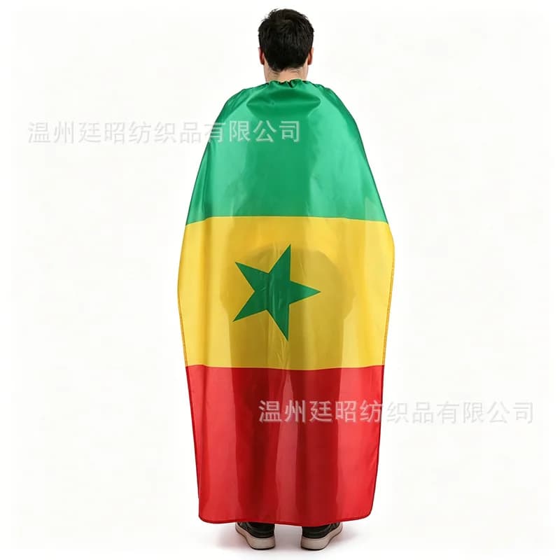 90x150cm Senegal shawl flag Polyester Senegal Shoulder FLAG Indoor Outdoor Super Poly football 3x5 Feet Senegal Flags