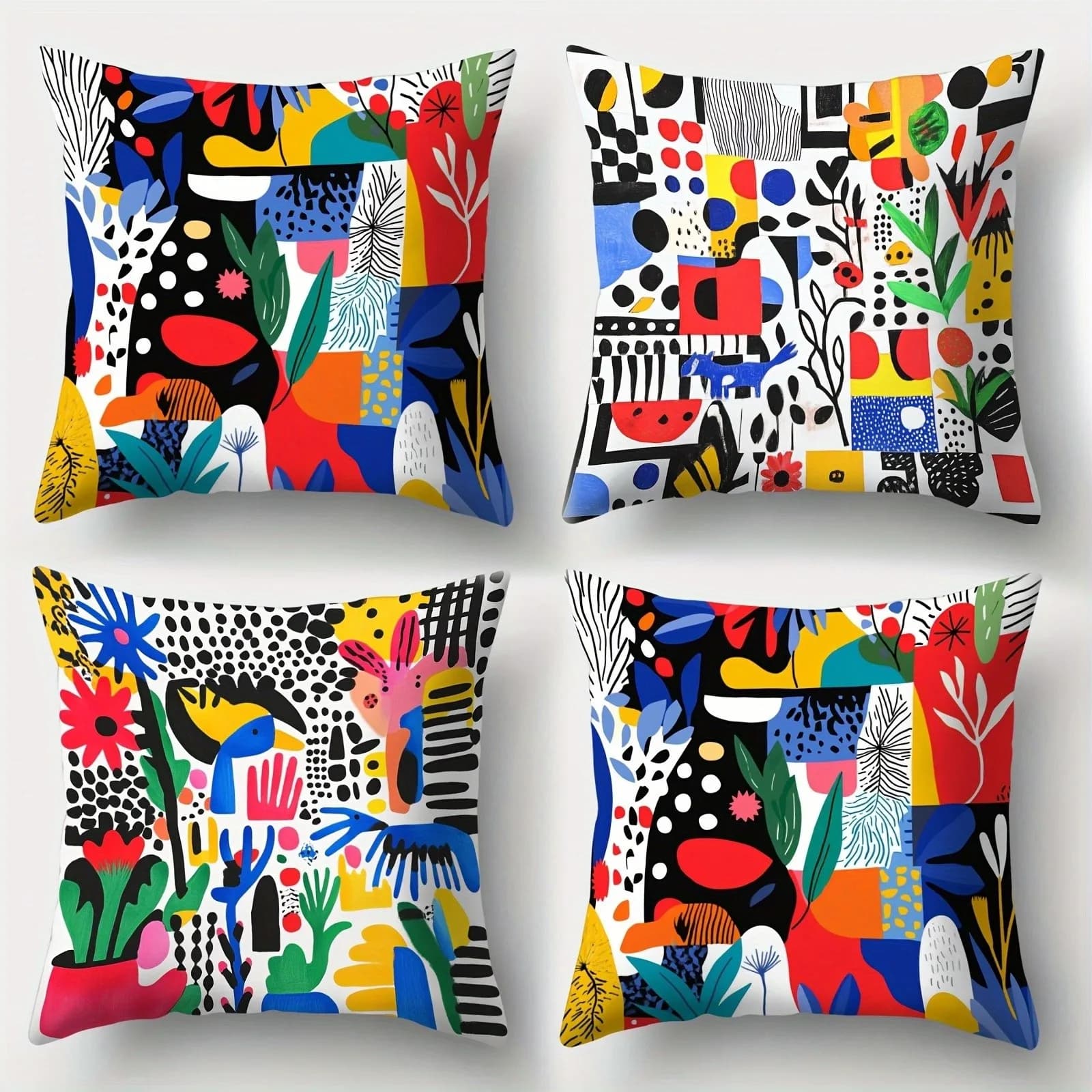 Colorful Abstract Pattern Throw Pillow Covers Pattern Cushion Cover Suitable For Sofa Bedroom Car Pillow Cover