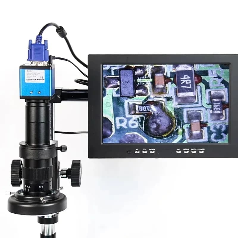 Microscopio digitale HD con fotocamera CCD Riparazione di gioielli/orologi/telefoni e analisi ad alta precisione per ispezione PCB industriale,