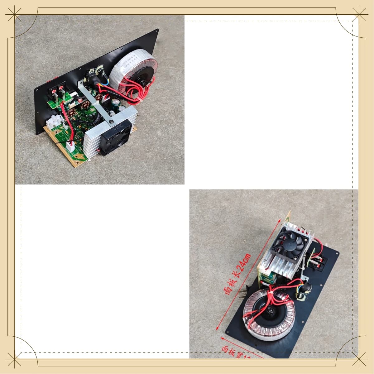 for iron plate DIY200W Bluetooth speaker transformation speaker power amplifier board high power four tubes plus fan 220 volts