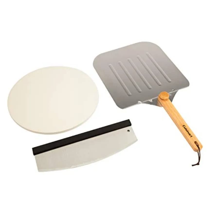 CPS-515 Set Deluxe per Grigliare la Pizza: Pietra per Pizza, Pala per Pizza, Tagliapizza