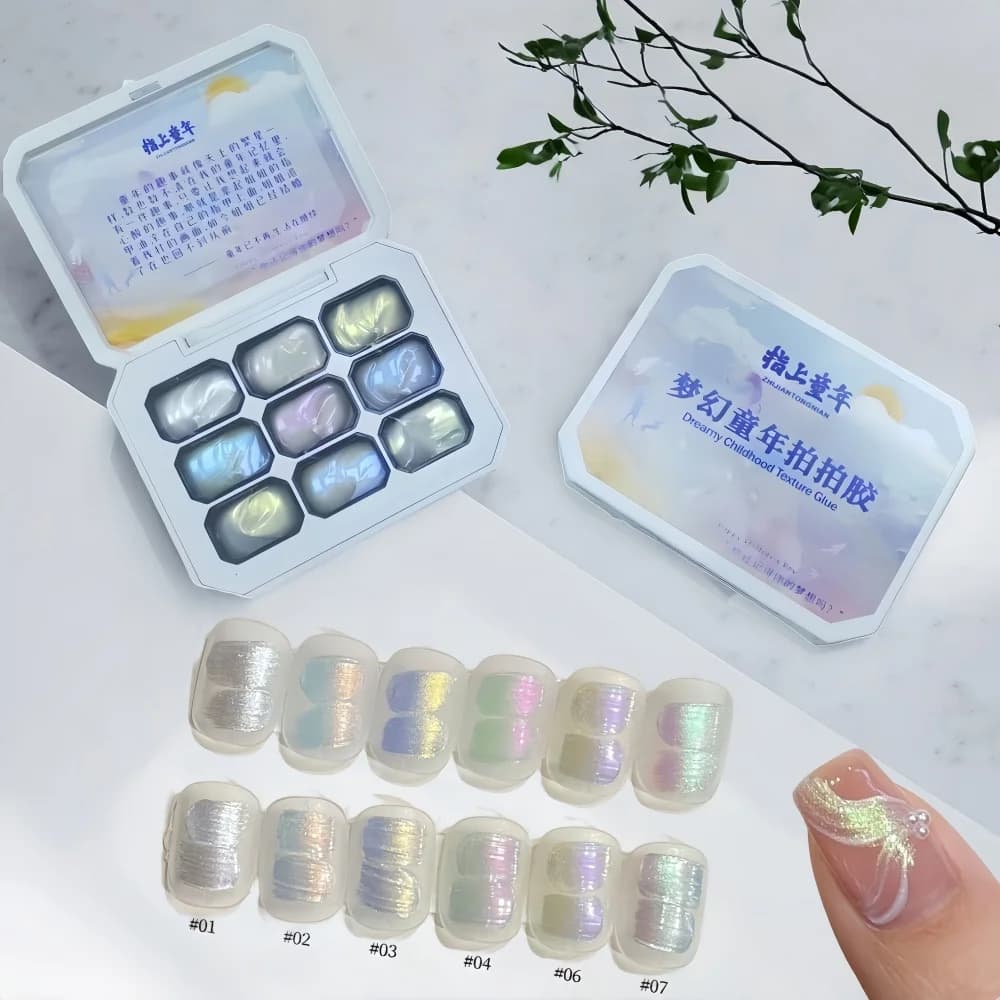 1 pz Gel UV/LED 9 colori, nuovo e popolare, effetto sfumato, texture sognante, rimovibile, per nail art, creazione unghie, salone e fai da te