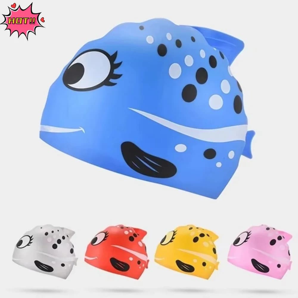 New Elastic Swimming Headphone for Children, Silicone Resistant with Motive Carton Shaped Fish, Comoda per Piscina, Unisex per bambini e Bambine
