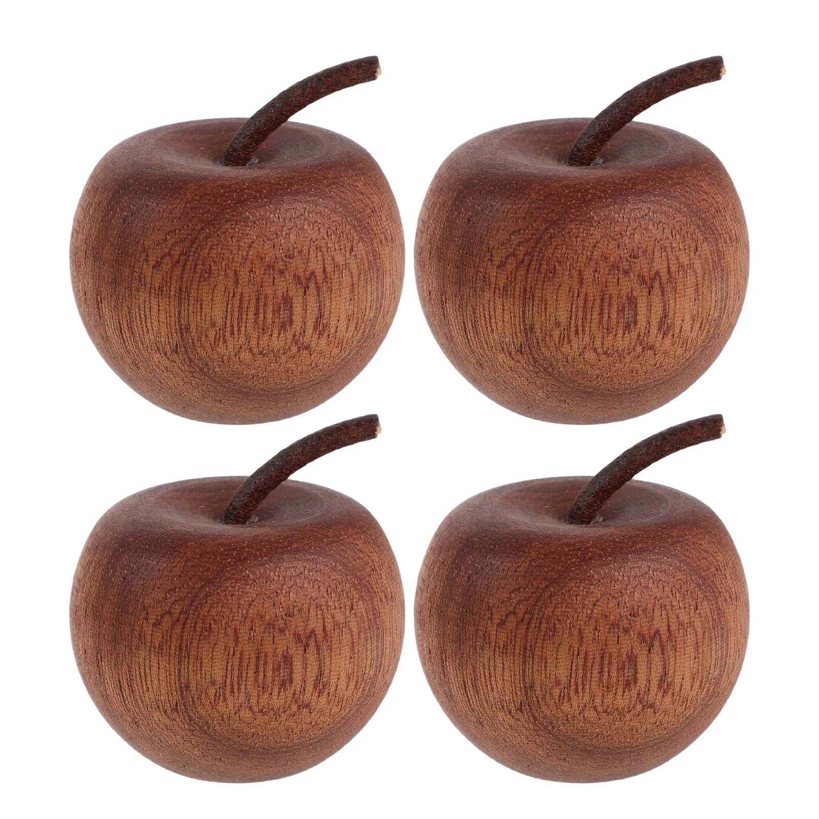 Set di 4 Diffusori in Legno per Oli Essenziali a Forma di Frutta, Blocchi Passivi per Aromaterapia per Casa, Ufficio, Auto, Soggiorno, Naturali
