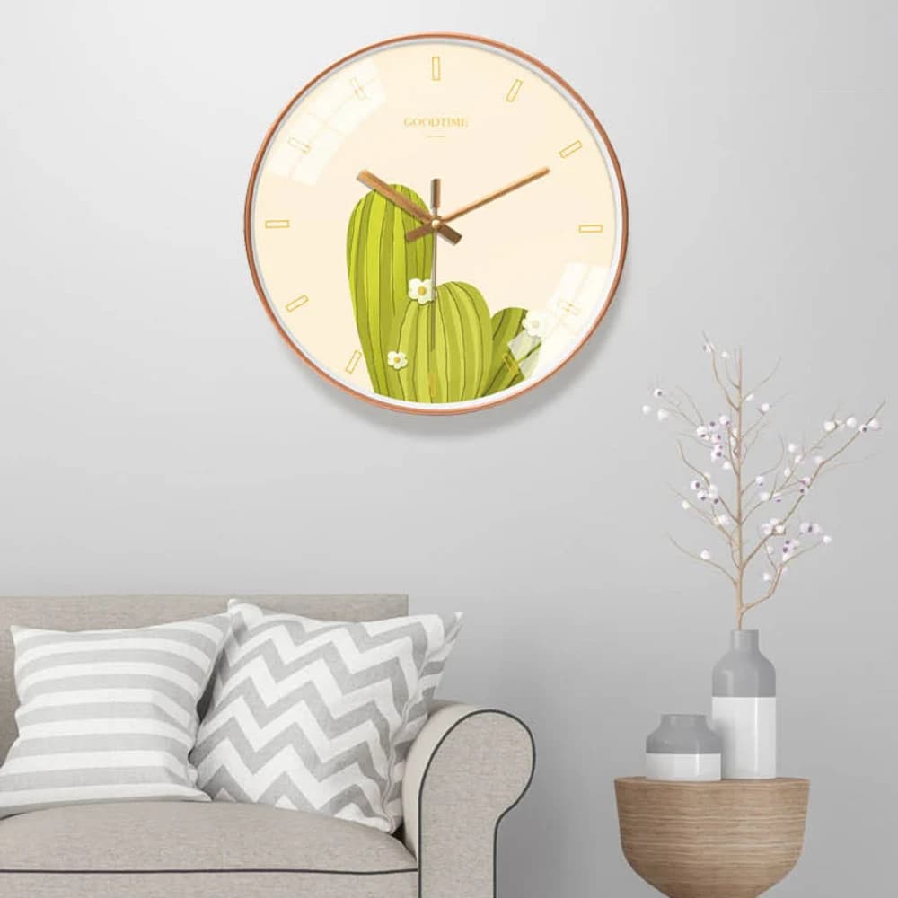 Modern wall clock and simple set of plants for the house, living room, bedroom, silent wall clock from 8/10/12 inches