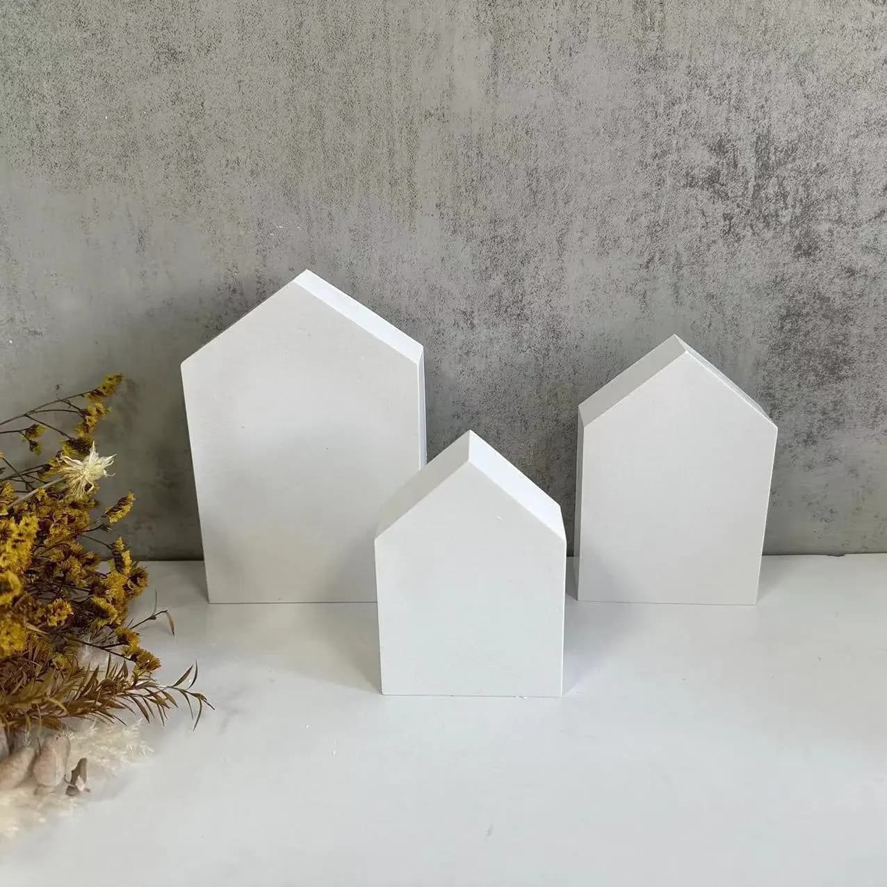 Stampo in silicone per ornamento in gesso per casa Stampi per gocciolamento in resina per specchio per casa vuota