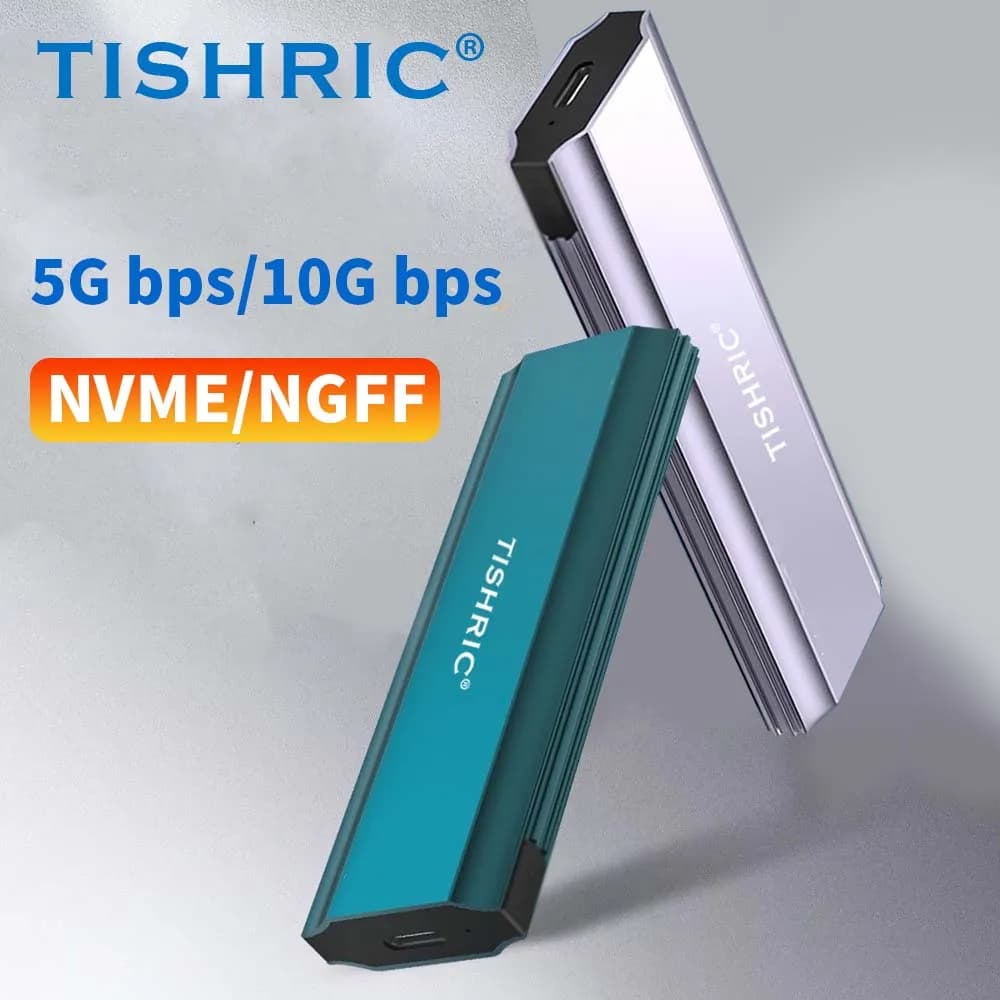 Custodia per disco rigido esterno TISHRIC Custodia SSD NGFF NVME per disco rigido Custodia esterna da 1,8 pollici USB C per PC da gioco Laptop PS5 /4
