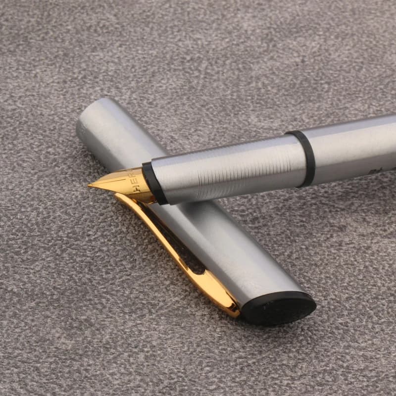 1pc hero metal fountain pen Classic retro stainless steel Stationery Office School Supplies Writing Gift