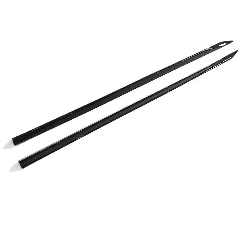 Adatto per BMW Nuove minigonne laterali i5 Minigonne laterali stile MP modifiche I5 Minigonne laterali con motivo in fibra di carbonio nero lucido Spoiler laterale