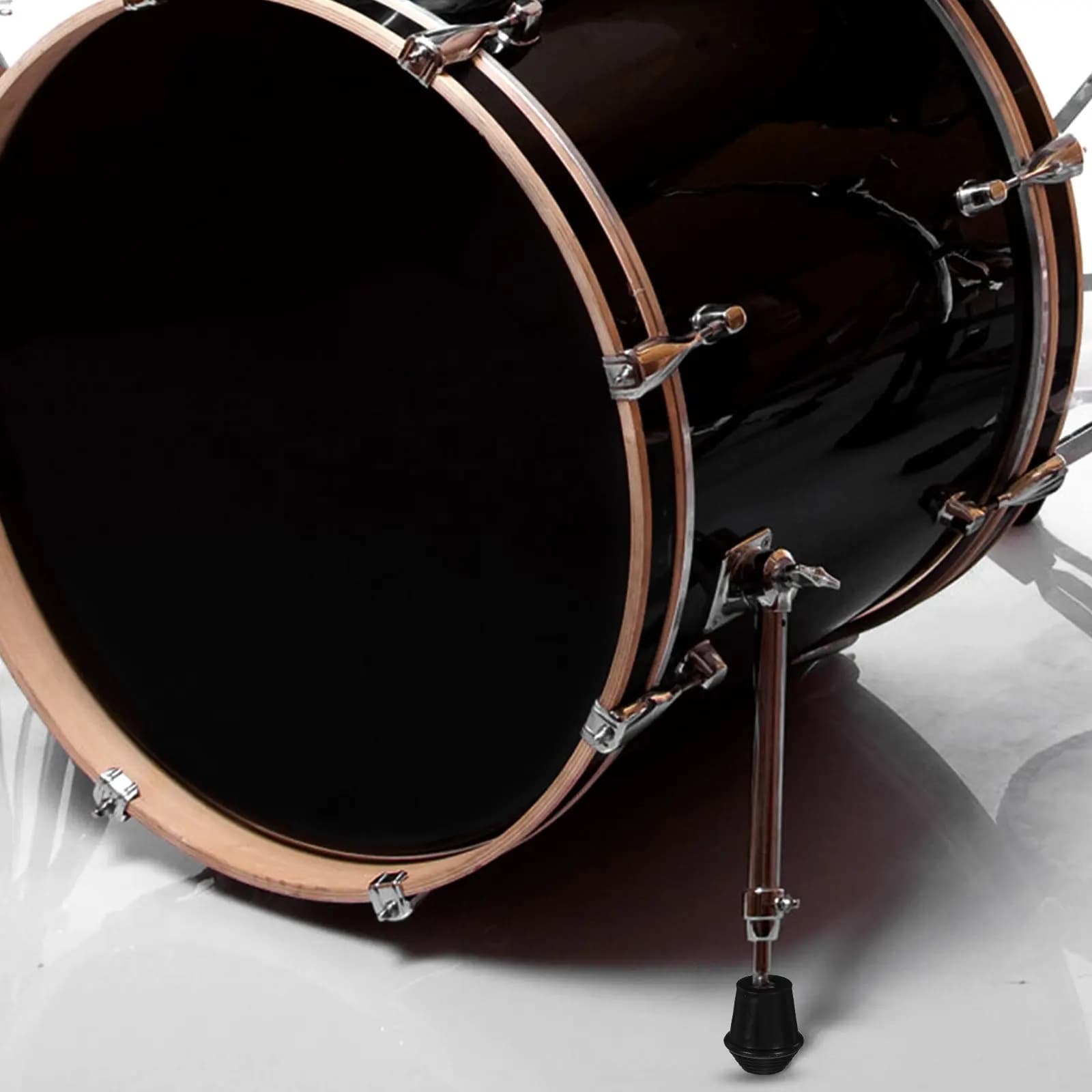 Piedini in gomma per supporto per batteria, 3 pezzi, cuscinetti antiscivolo, sostituiscono le parti danneggiate, si adattano alla maggior parte dei supporti per batteria, accessorio robusto per attrezzature musicali
