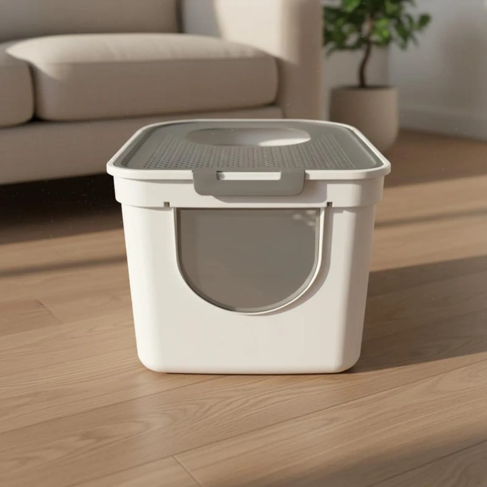 Drawer Design Feline Litter Box Anti Splash Enclosed Feline Litter Box Pet Toilet Easy to Clean Long-Lasting PP Material