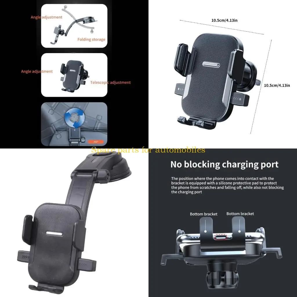 H58F Supporto girevole a 360 gradi Supporto per presa d per cruscotto Supporto per telefono per auto Ventosa/gancio