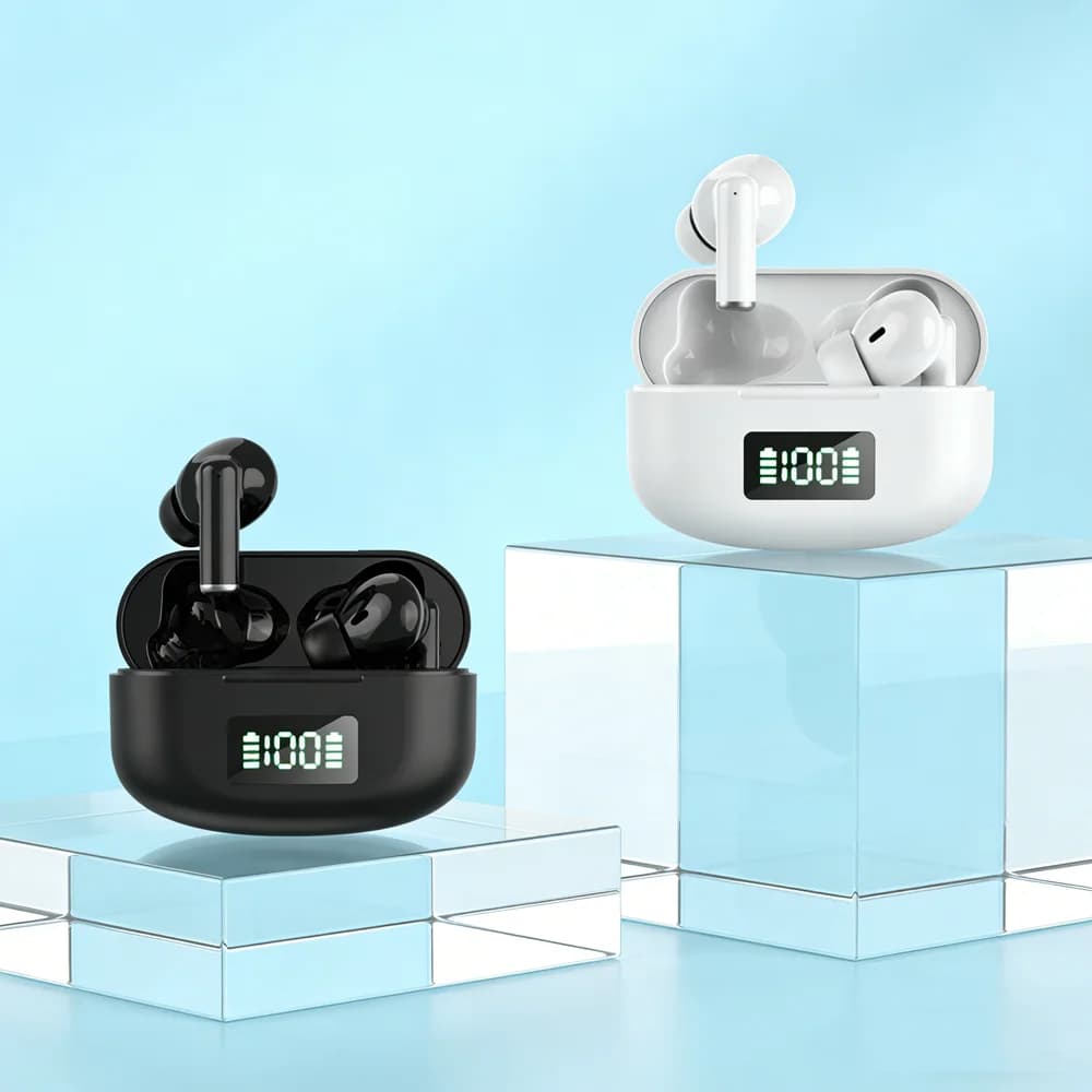 Nuovi auricolari Bluetooth TWS, cuffie stereo sportive wireless in-ear con cancellazione del rumore, comodi auricolari Bluetooth per tutti gli smartphone