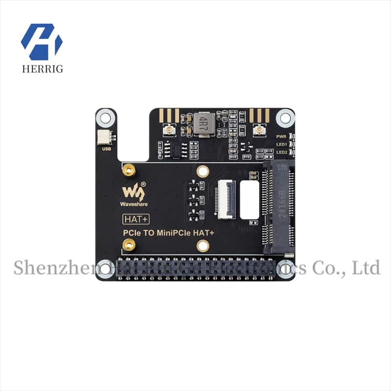 MicroSnow Raspberry Pi 5 PCIe adapter card at Mini PCIe, supports wireless network card, USB Bluetooth, without driver