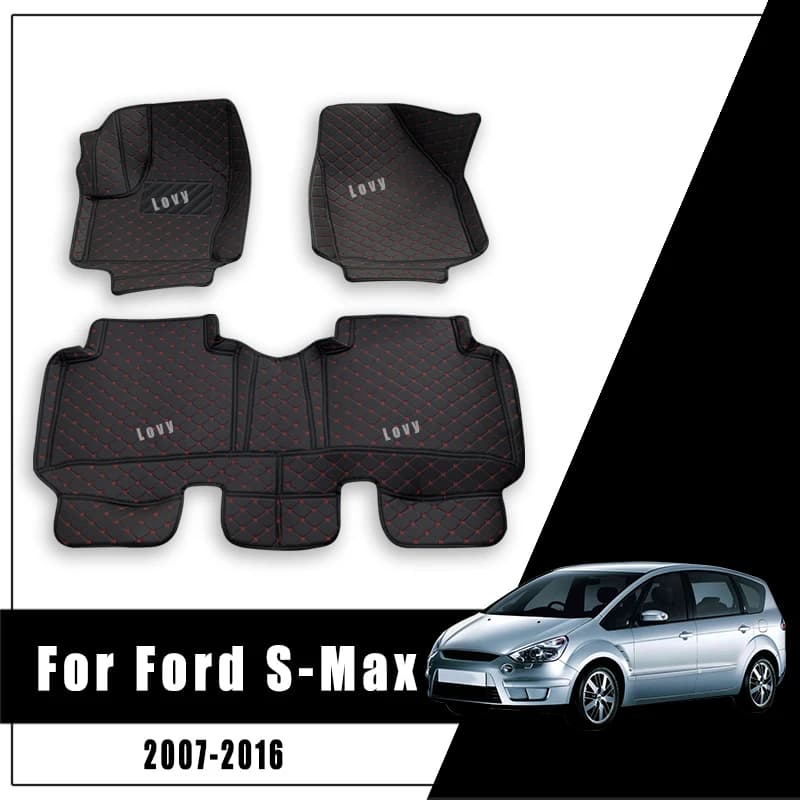 Tappeti Per Ford S-Max Smax S Max 2016 2015 2014 2013 2012 2011 2010 2009 2008 2007 (5 posti) Tappetini per auto Dash Rilievi del piede Tappeto