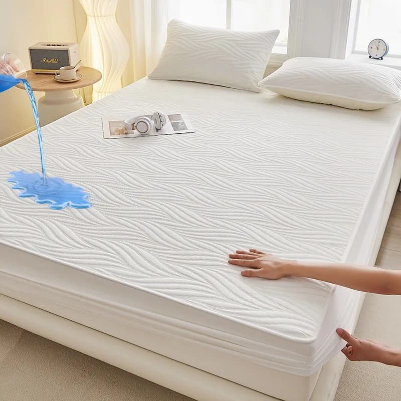 Imbottitura per materasso impermeabile e traspirante: copertura letto completa, protezione lavabile in lavatrice