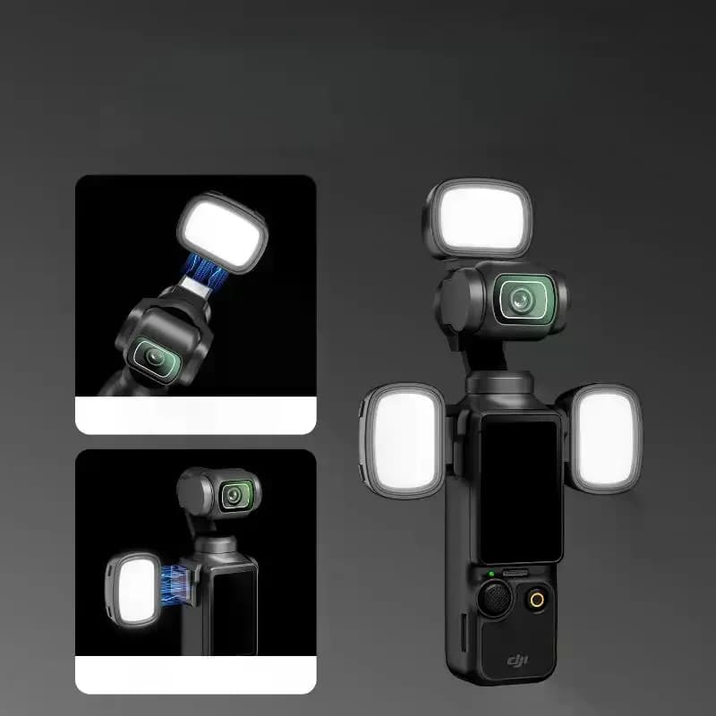 Essential accessories for DJI Action 5Pro/4/3 Pocket 3 camera, 1 set of portable filling lights with magnetic quick release