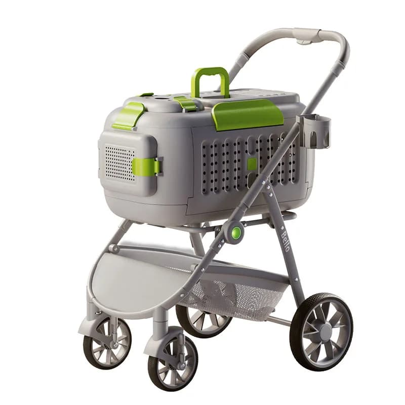 Large Space Foldable Pet Stroller Detachable Cat Dog Travel Carrier Pram Portable Outdoor