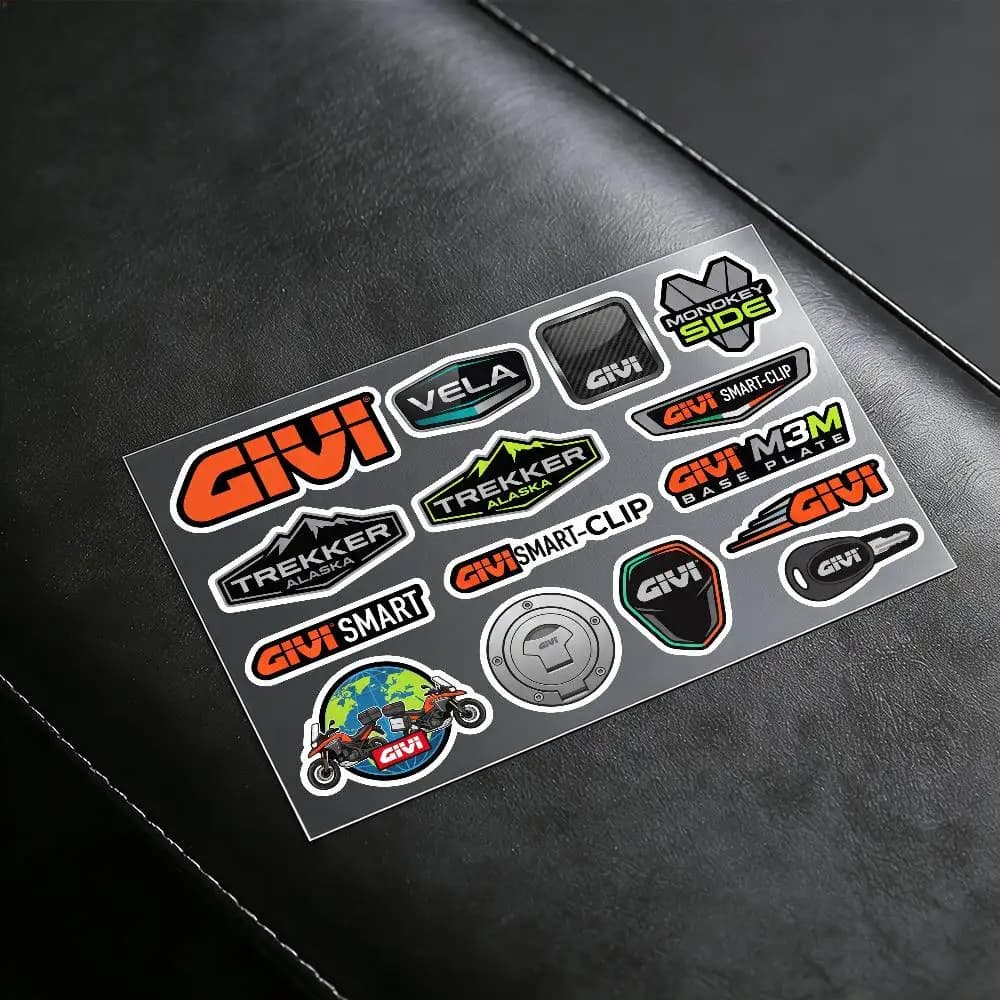 For GIVI Reflective Motorcycle Stickers Waterproof Vinyl Decals For Motorbike Helmet Fuel Tank Bike