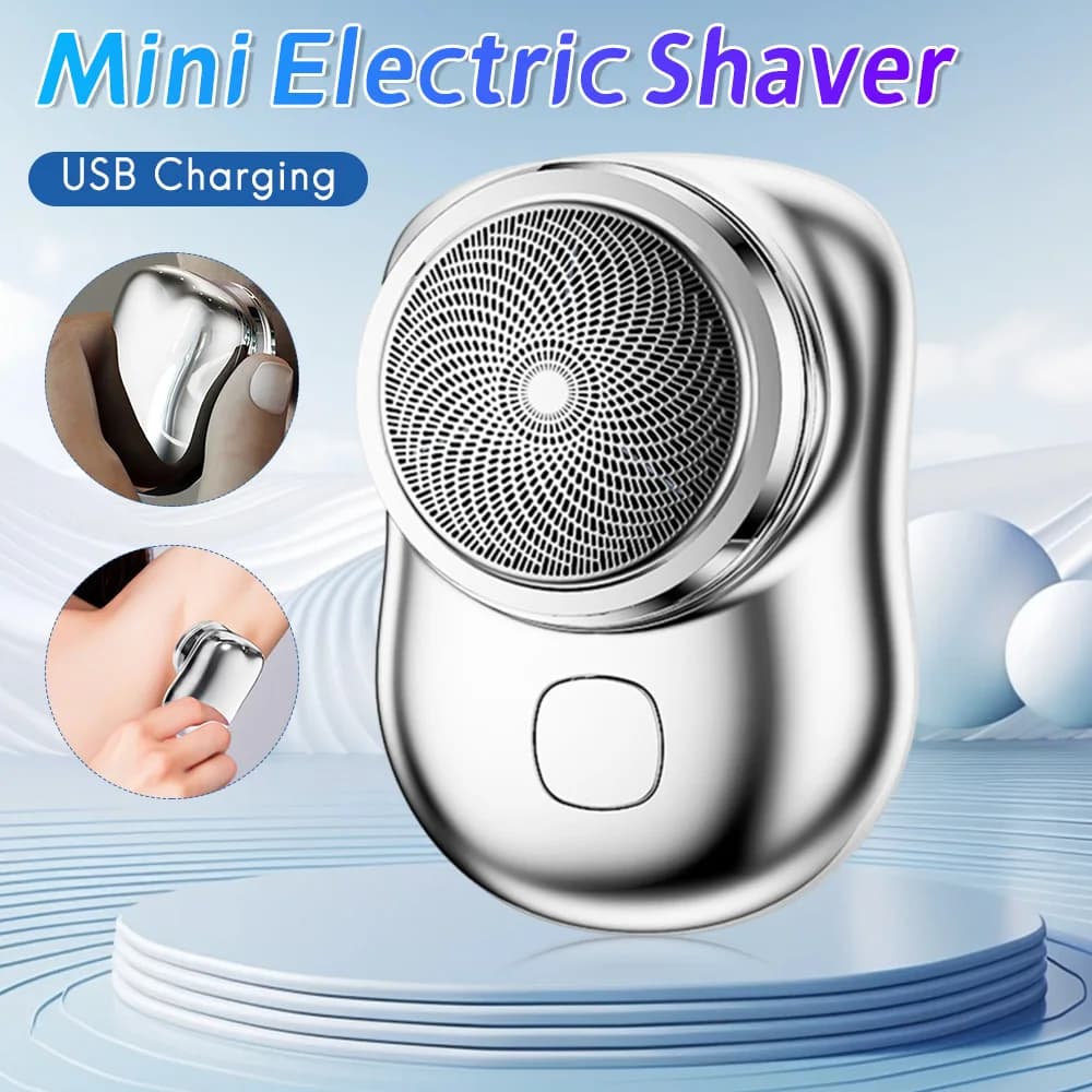 Mini Portable Electric Razor, Wireless Pocket Razor, Hair Trimmer and Barba, Removal Tool