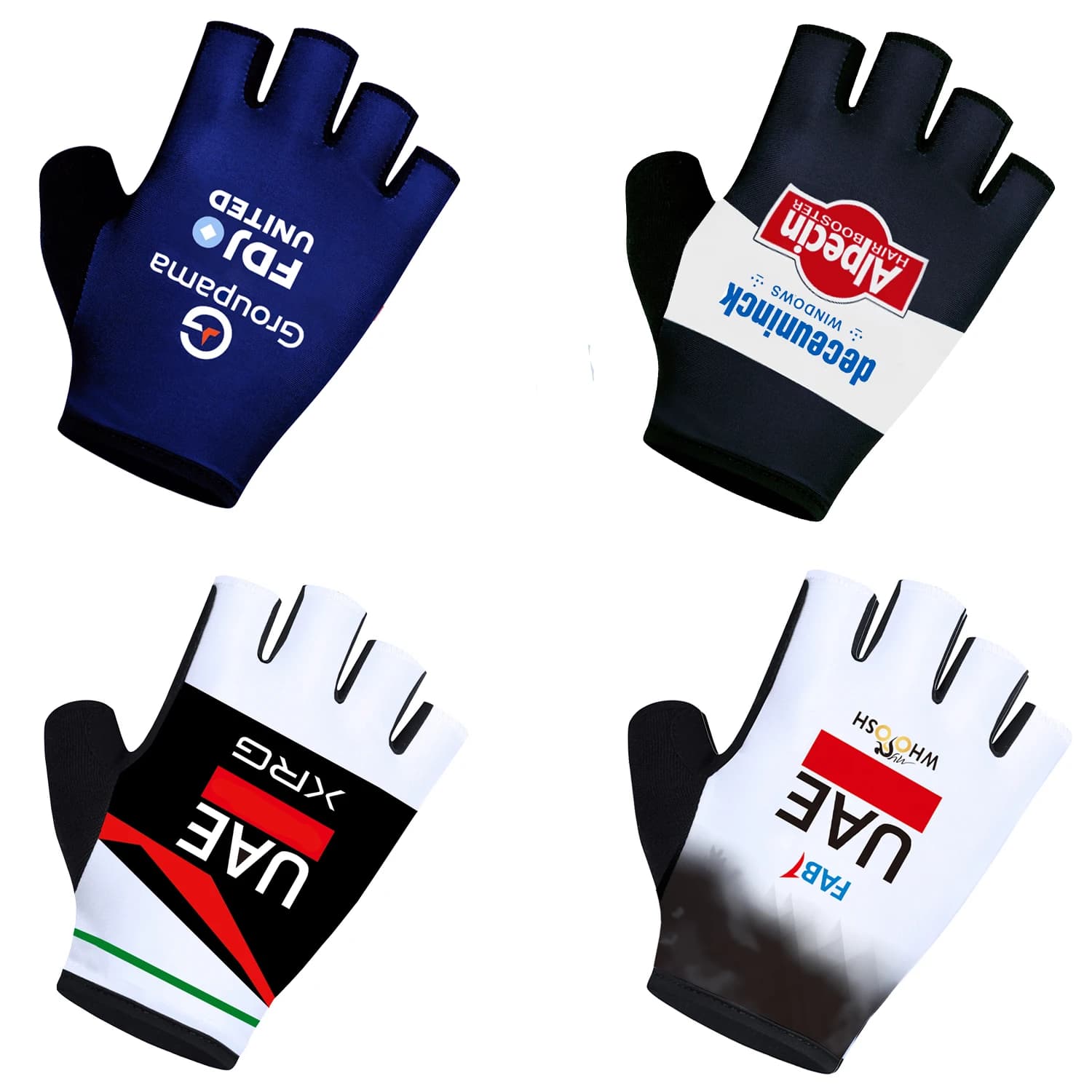 Guanti da Ciclismo UAE 2026 per Uomo e Donna, Guanti da Bici Ropa Team INEOS, Mezze Dita, per Corsa, Fitness, Palestra e Ciclismo