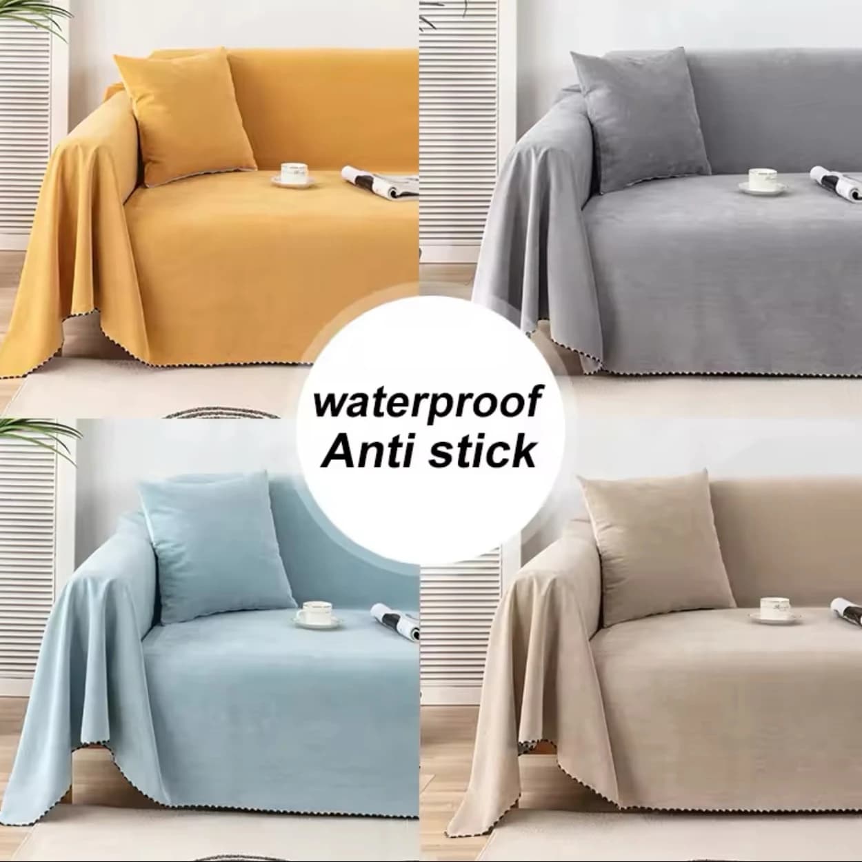 Copridivano Impermeabile Antigraffio, Coperta per Cani e Animali Domestici, Tinta Unita, Antipolvere, Antiscivolo, Protezione per Mobili
