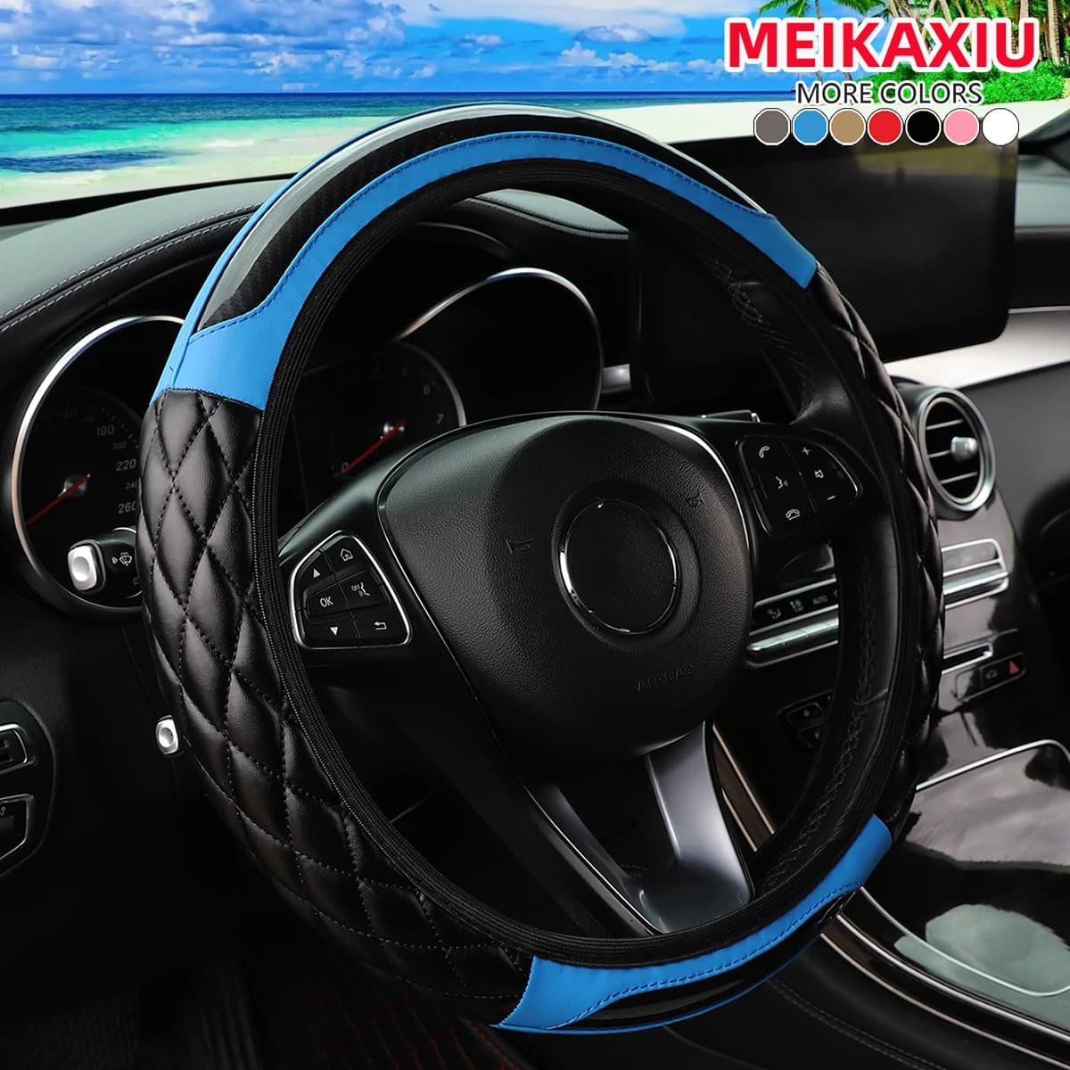 Interior accessories for car - Internal cover for car PU leather in carbon fiber crystal without cover suitable for